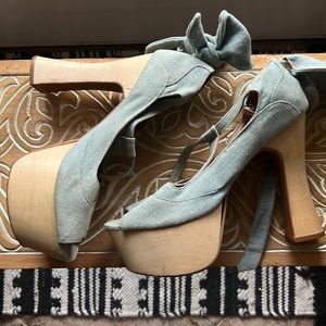 Jeffery Campbell Denim Platform Heels